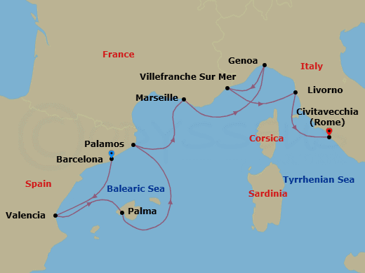 Cruise Itinerary Map