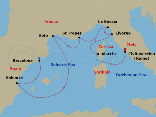Cruise Itinerary Map