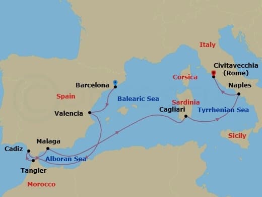 Cruise Itinerary Map