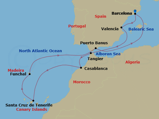 Cruise Itinerary Map