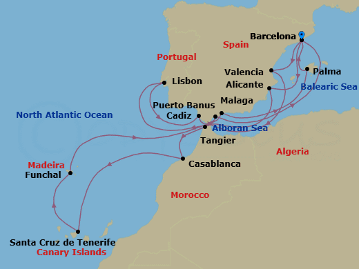 Cruise Itinerary Map