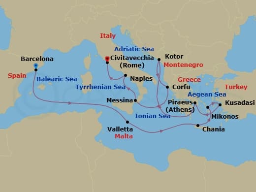 Cruise Itinerary Map