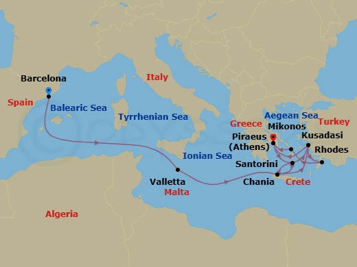 Cruise Itinerary Map