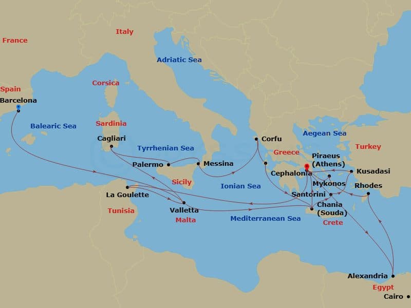 Cruise Itinerary Map