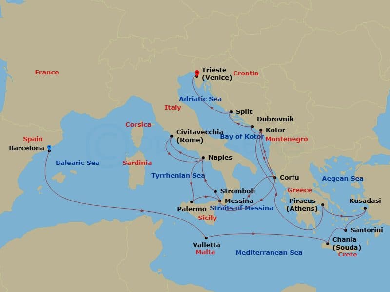 Cruise Itinerary Map