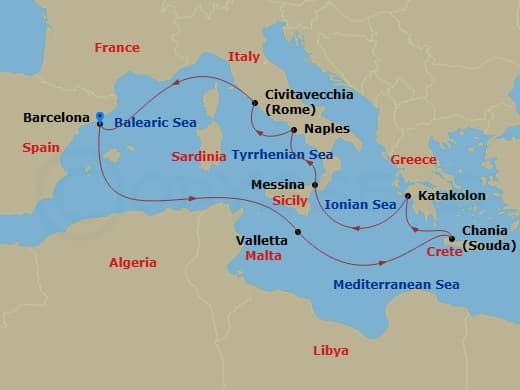 Cruise Itinerary Map