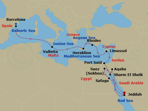 Cruise Itinerary Map