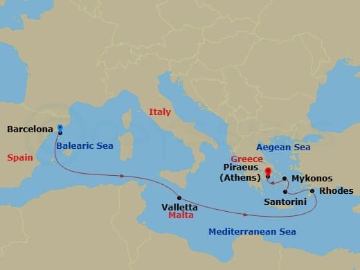 Cruise Itinerary Map