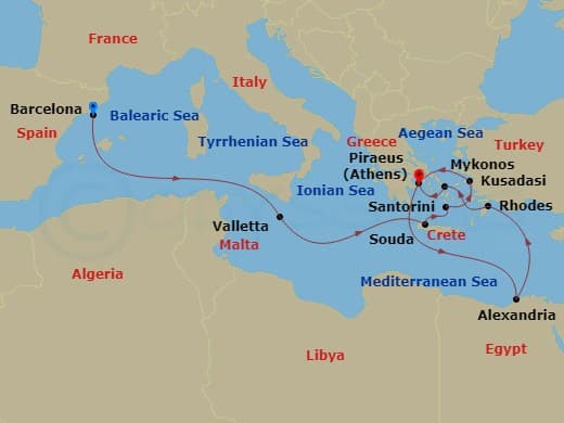 Cruise Itinerary Map