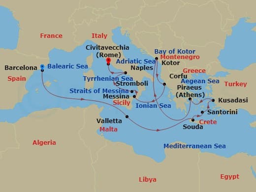 Cruise Itinerary Map
