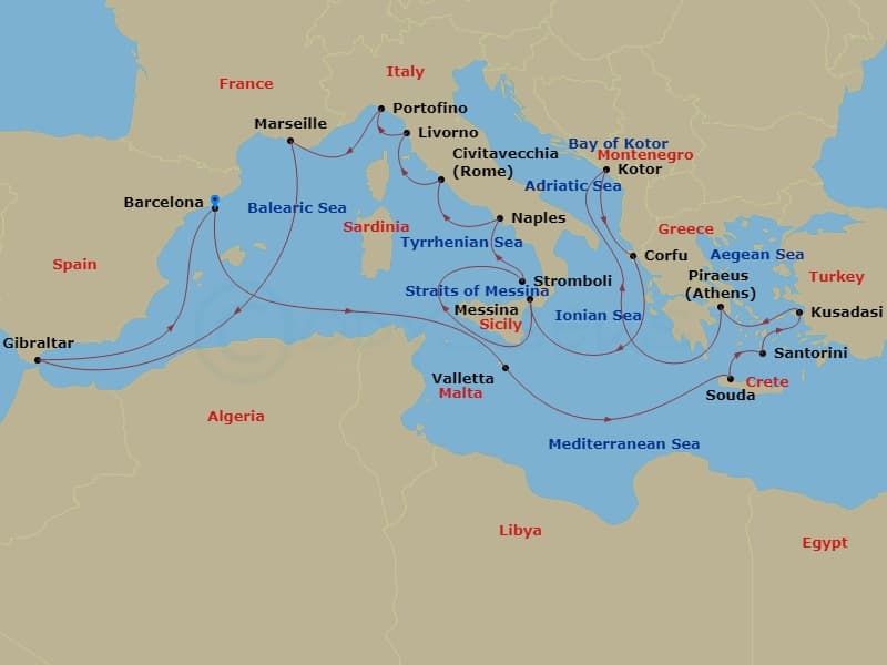 Cruise Itinerary Map