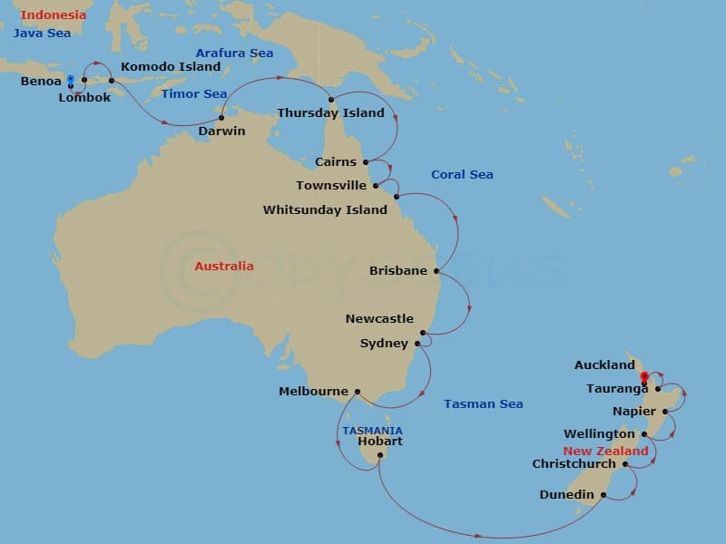 Cruise Itinerary Map