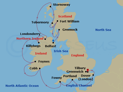 Cruise Itinerary Map