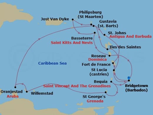 Cruise Itinerary Map