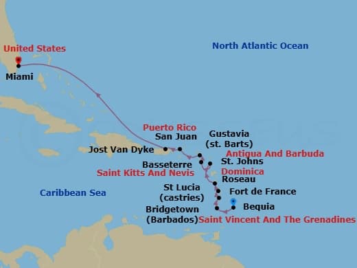 Cruise Itinerary Map