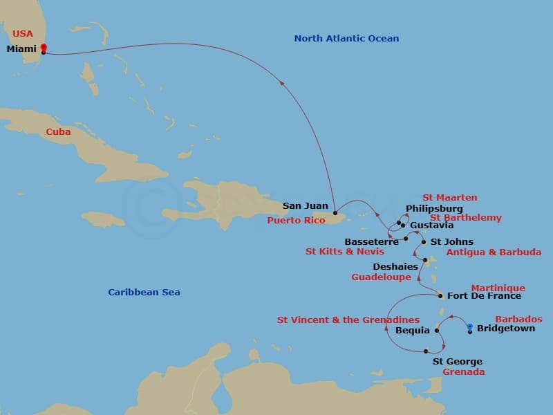 Cruise Itinerary Map