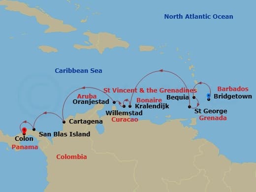 Cruise Itinerary Map