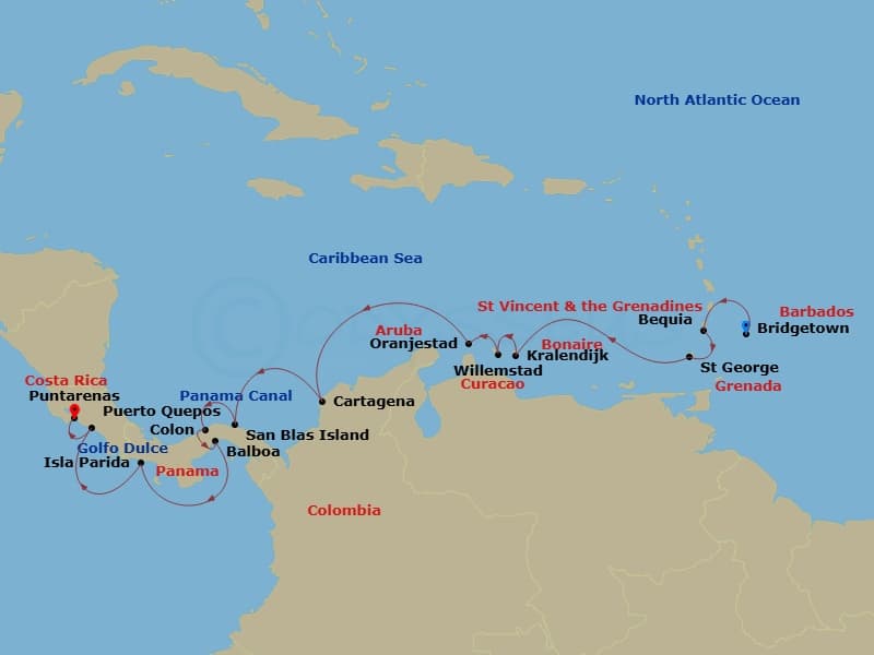 Cruise Itinerary Map