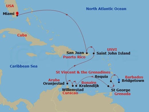 Cruise Itinerary Map