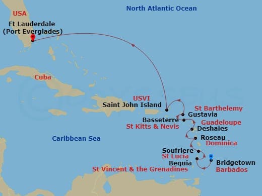 Cruise Itinerary Map