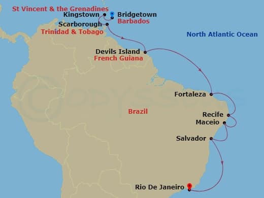 Cruise Itinerary Map