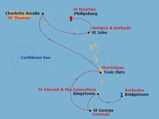 Cruise Itinerary Map