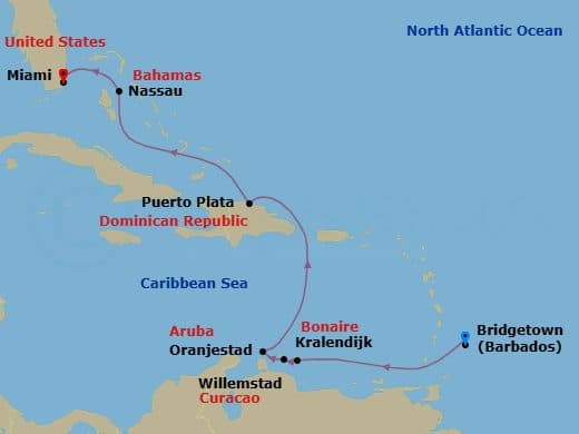 Cruise Itinerary Map
