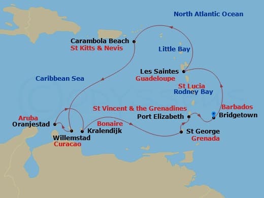 Cruise Itinerary Map
