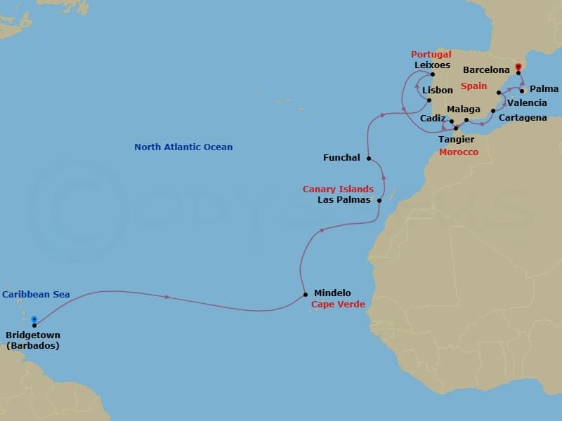 Cruise Itinerary Map