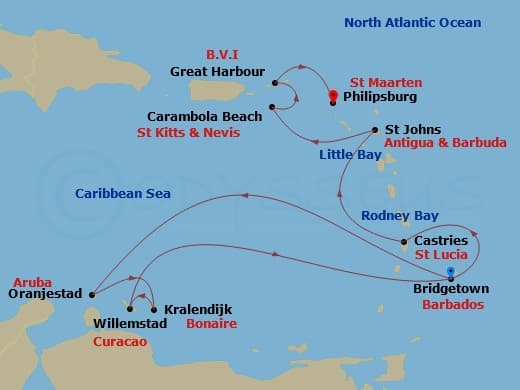 Cruise Itinerary Map