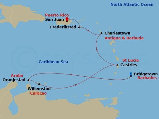 Cruise Itinerary Map