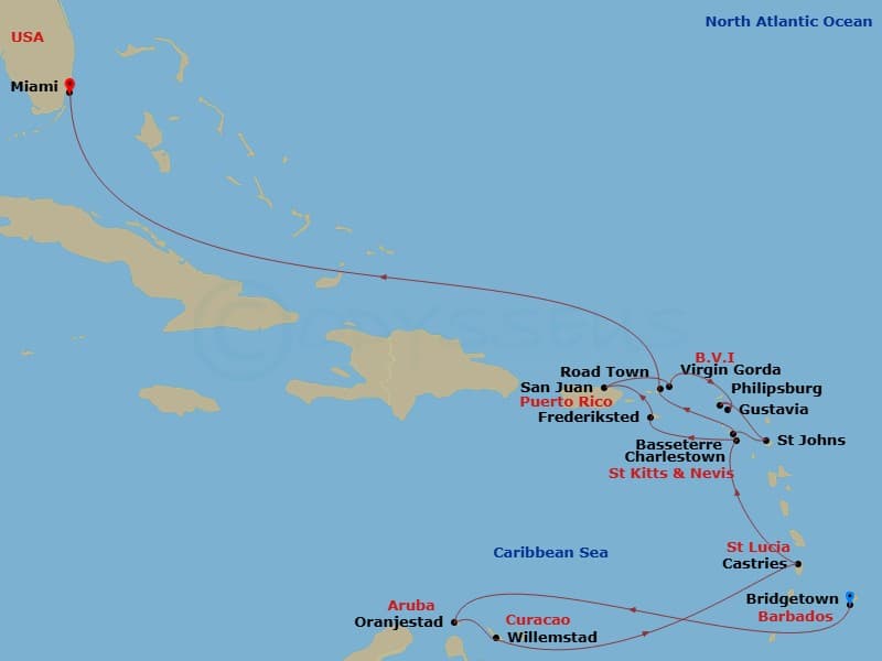 Cruise Itinerary Map