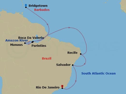 Cruise Itinerary Map