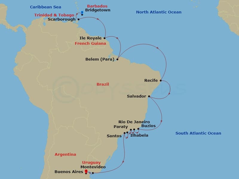 Cruise Itinerary Map