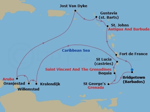 Cruise Itinerary Map