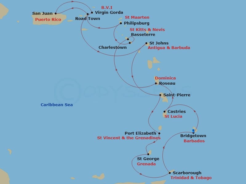 Cruise Itinerary Map