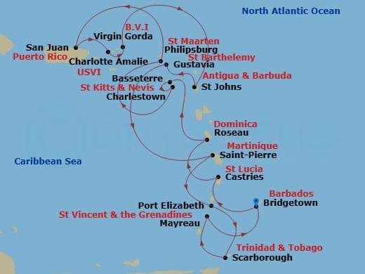 Cruise Itinerary Map