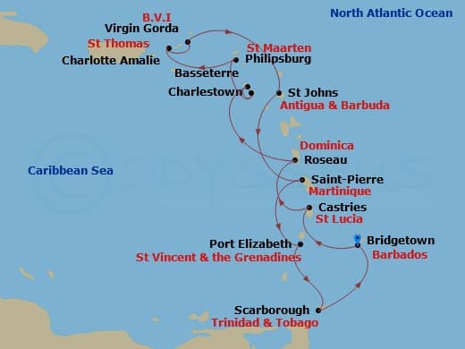 Cruise Itinerary Map