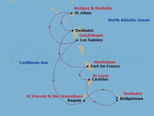 Cruise Itinerary Map
