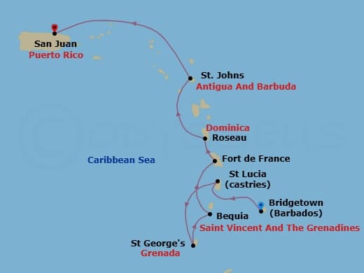Cruise Itinerary Map