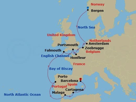 Cruise Itinerary Map