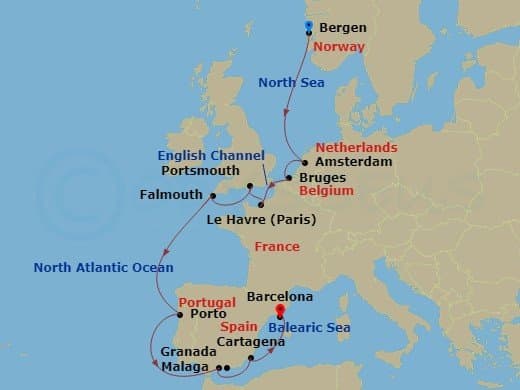Cruise Itinerary Map