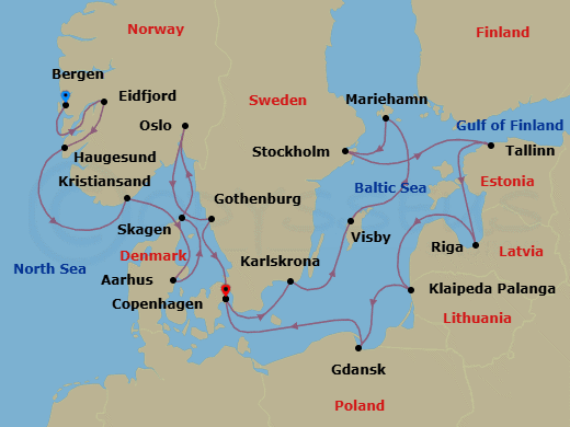 Cruise Itinerary Map