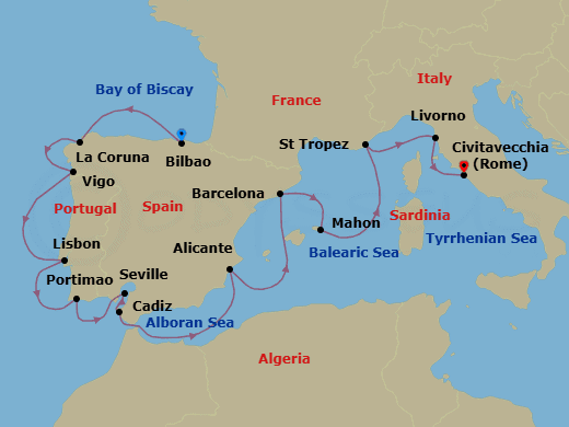 Cruise Itinerary Map
