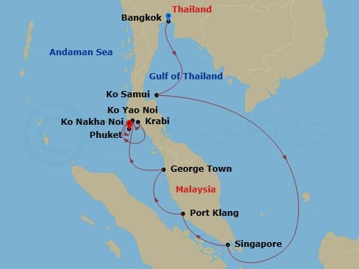 Cruise Itinerary Map
