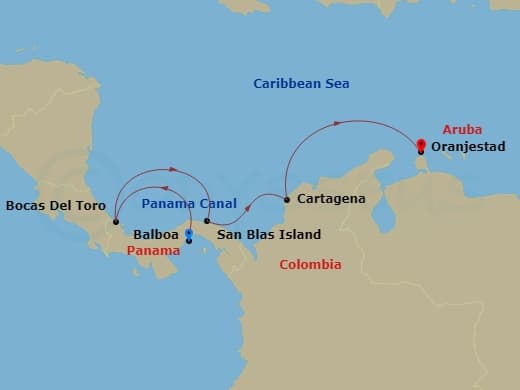 Cruise Itinerary Map