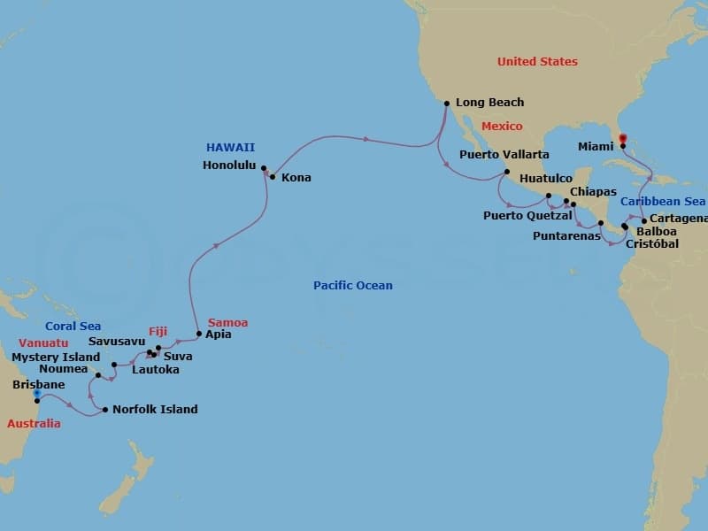 Cruise Itinerary Map