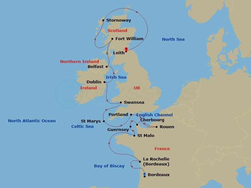 Cruise Itinerary Map