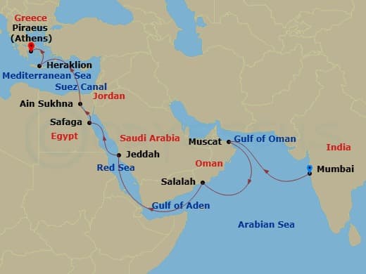 Cruise Itinerary Map