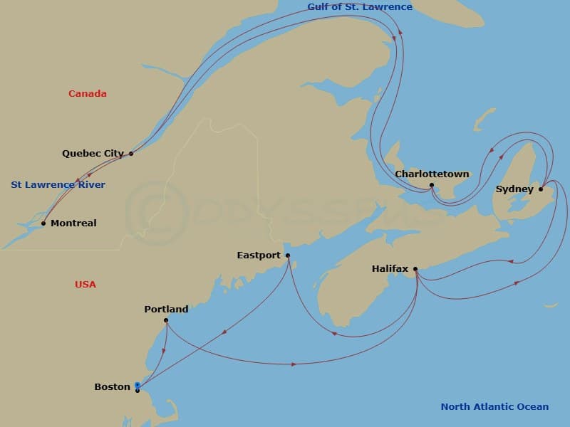 Cruise Itinerary Map